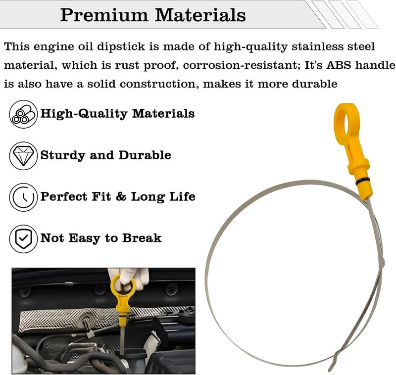 FBLOWMOD 11140-3TA0A Engine Oil Dipstick Indicator, Compatible with Nissan 2014-2020 Rogue 2013-2018 Altima QR25DE Engine Oil Fluid Level Dip Stick Replace 111403TA0A - Image 3